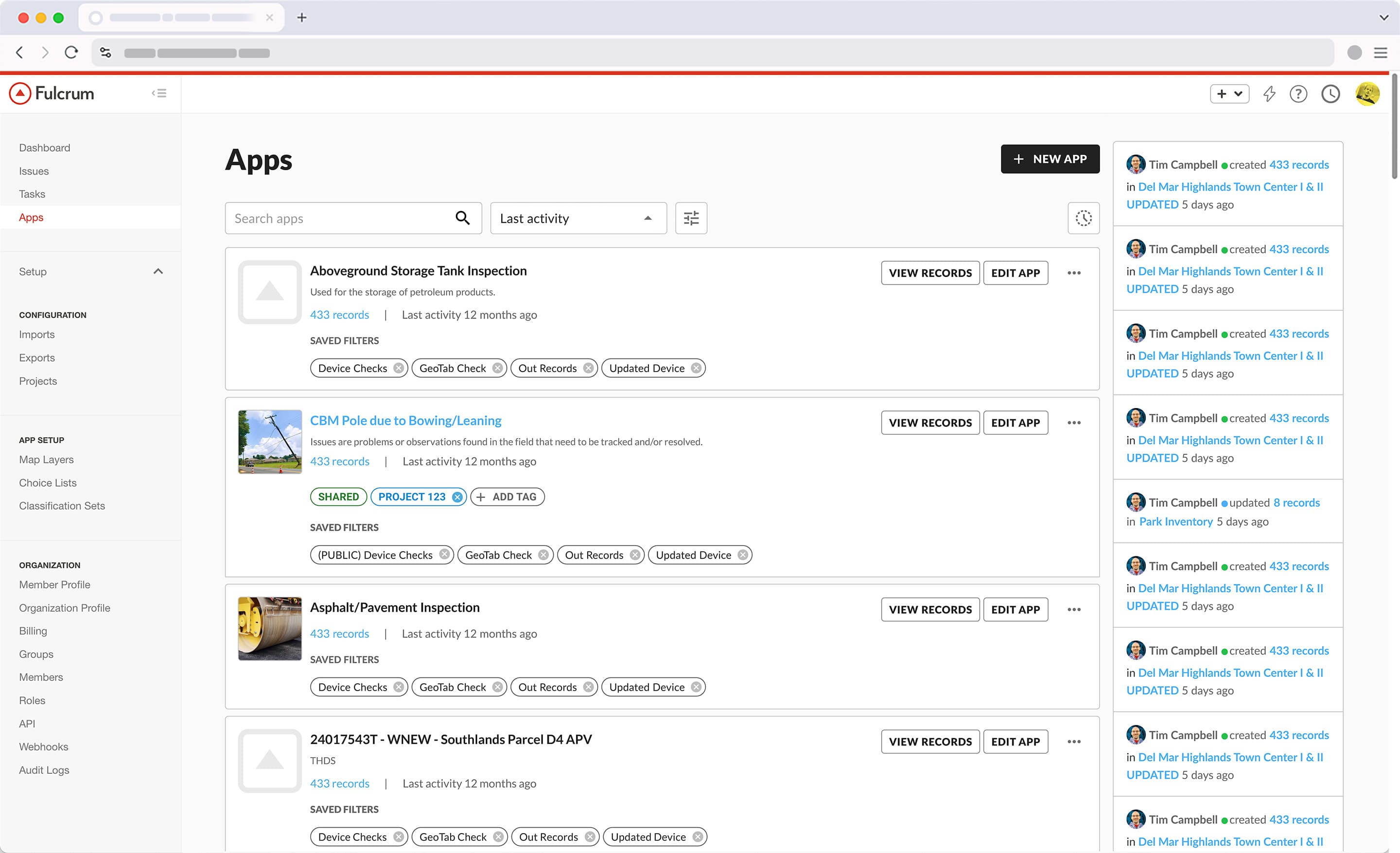 Fulcrum Modern Apps List