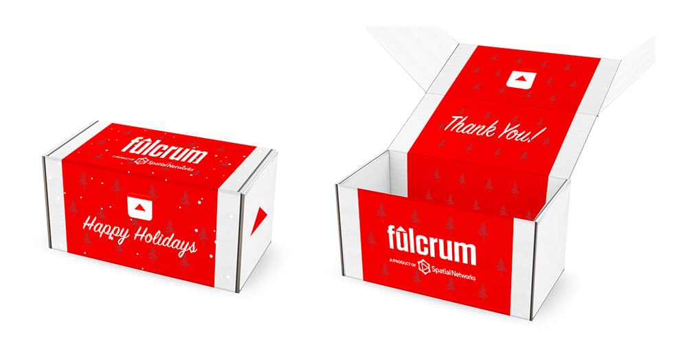 Fulcrum packaging holiday box